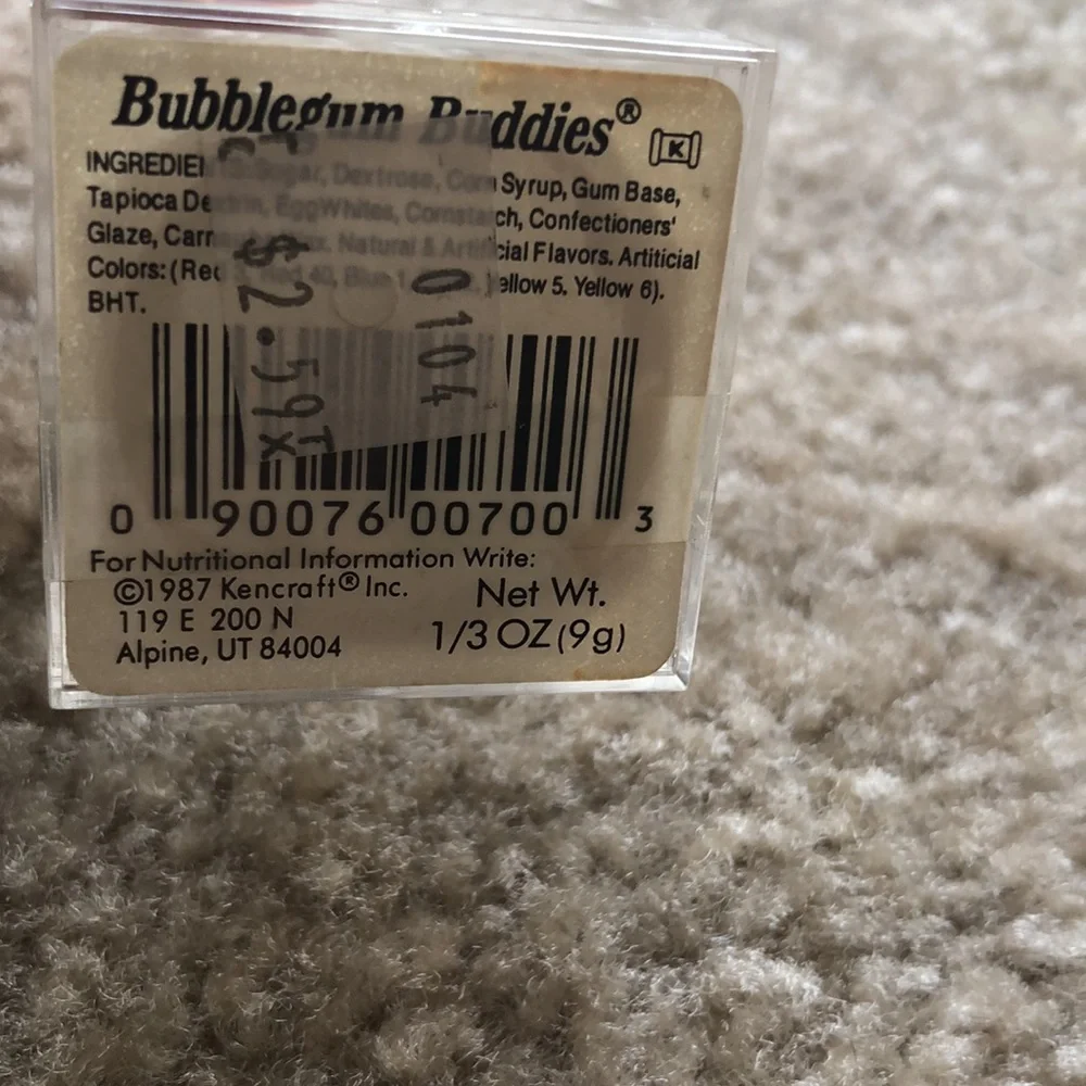 Vintage 1987 Kencraft Bubblegum Buddies in Plastic Case w/Original Stickers